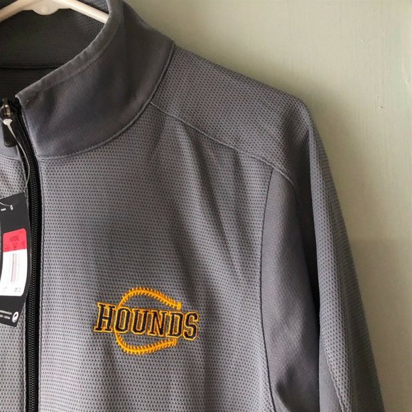 Nike Dri Fit Jacket Women's Large Gray Hounds Logo NEW - Picture 2 of 7